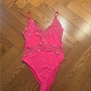 Pink Lace Bodysuit